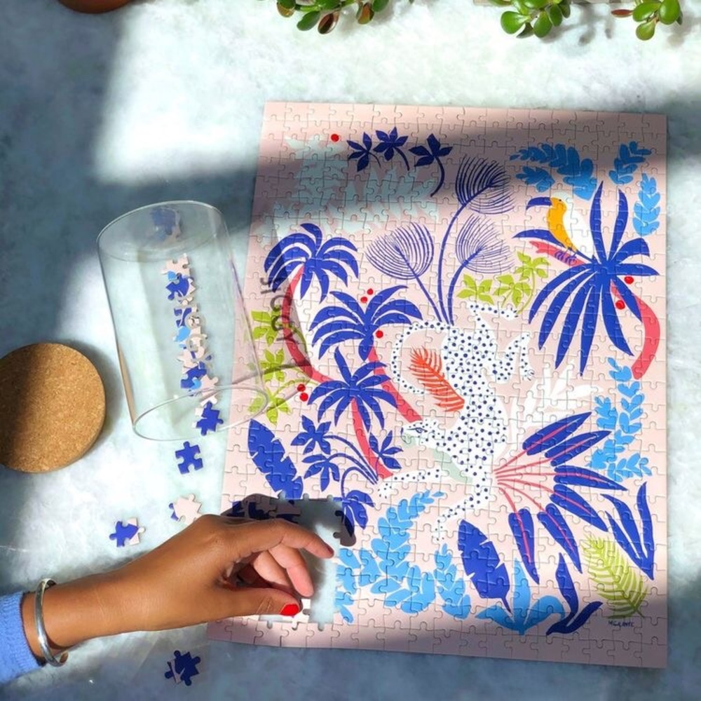 Jungle Cat Megan Galante Art 450 Piece Jigsaw Puzzle Jiggy